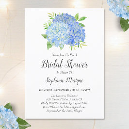 Blommigt Blue Hydrangea Bouquet Möhippa Inbjudningar