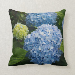 Blommigt Blue Hydrangea Photo Kudde