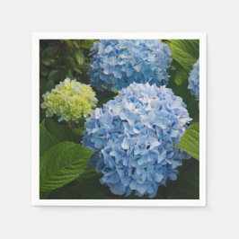 Blommigt Blue Hydrangea Photo Pappersservett