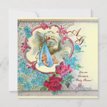 BLOMMIGT BLUE LAGER BOY BABY SHOWER ROSA ROS White