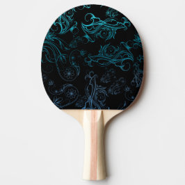 Blommigt Blue Ping Pong Paddle Pingisracket