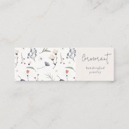 Blommigt Blue Rust Script Earring Stud Ring Holder Mini Visitkort