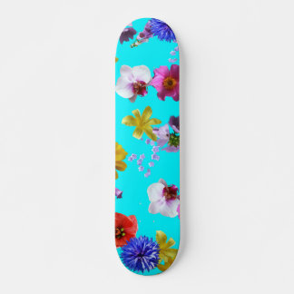 Blommigt Blue Skateboard