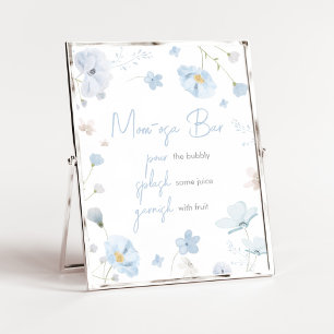 Blommigt Blue Vår Baby i Bloom Mamma Osa Pub Poster