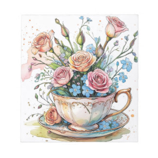 Blommigt boho anteckningsblock