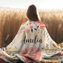 Blommigt Boho bible Verses-bekräftelse med Namn