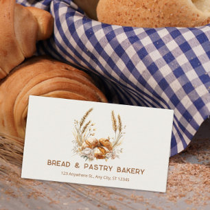 Blommigt Boho Bread & Wheat Visitkort