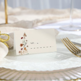 Blommigt Boho Bröllop Placeringskort