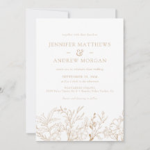 Blommigt Boho bröllopsinbjudningar