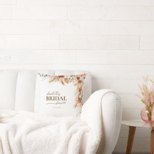 Blommigt Boho chic Bröllop & Möhippa Gift Kudde