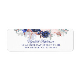 Blommigt Boho Chic Bröllop Returadress Etikett