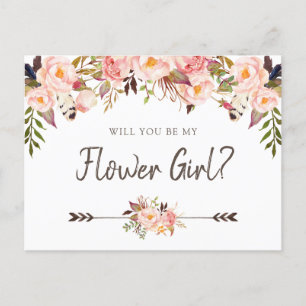Blommigt  Boho-Chic kommer du att bli min ungdom Helg Vykort
