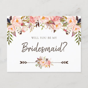 Blommigt Boho-Chicen blir min Bridesmaid Helg Vykort