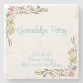 Blommigt Boho College Graduation Party Stenunderlägg