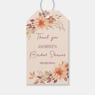 Blommigt Boho Fall Möhippa Tack Presentetikett
