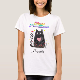 Blommigt Boho Heart - behandling av sjuksköterska T Shirt