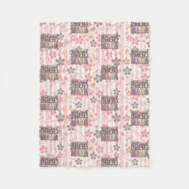 Blommigt Boho Mamma Fleecefilt