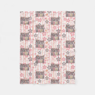 Blommigt Boho Mamma Fleecefilt