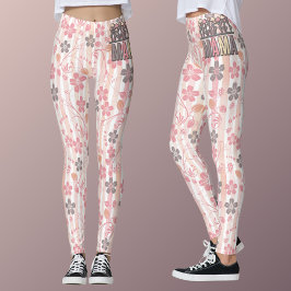 Blommigt Boho Mamma Leggings