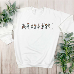 Blommigt Boho Minimal Auntie Sweatshirt T Shirt