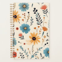 Blommigt Boho Mönster Planner