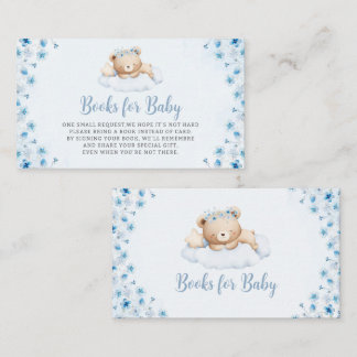Blommigt Boho Nalle Baby Shower Bok Request Tilläggskort