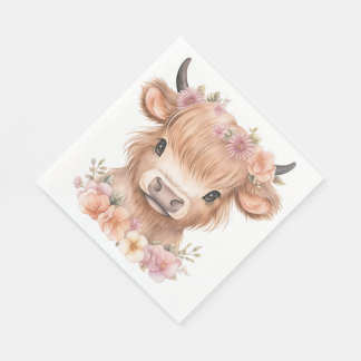 Blommigt boho party napkins pappersservett