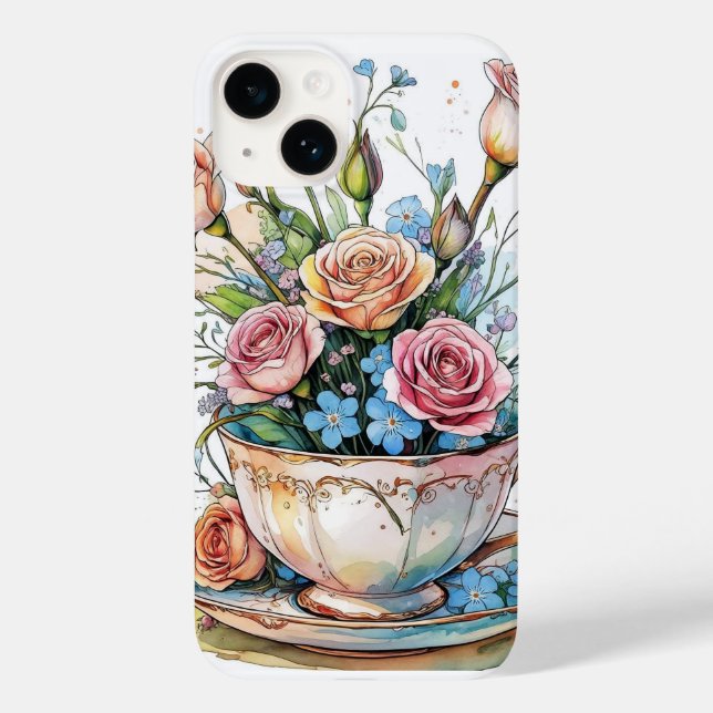 Blommigt boho phonecase (Baksida)