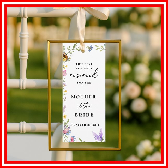 Blommigt Boho Reserved Seed Bröllop Ordförande Mär Inbjudningar (Skapare uppladdad)