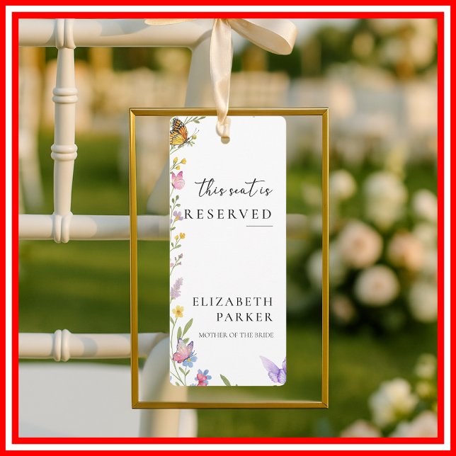 Blommigt Boho Reserved Seed Bröllop Ordförande Mär Inbjudningar (Skapare uppladdad)
