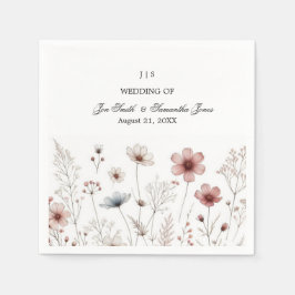 Blommigt boho sommar enkel pappersservett