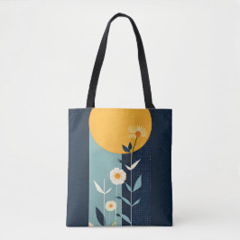 Blommigt Boho Tote Bag Tygkasse