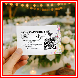 Blommigt Boho Wildblomma QR-Bröllop OSA Tilläggskort