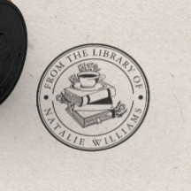 Blommigt Bok Kaffe Mugg Måne från Bibliotek vid