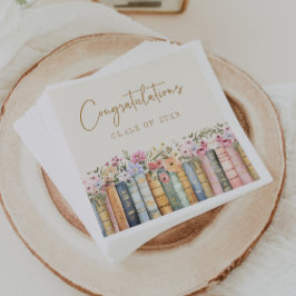 Blommigt Bokar Studenten Pappersservett