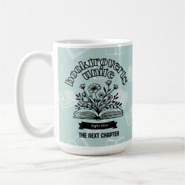 Blommigt "Booktroverts Unite" Kaffemugg