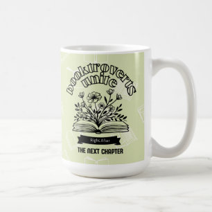 Blommigt "Booktroverts Unite" Kaffemugg
