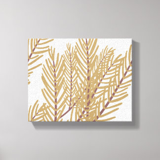 Blommigt Botanic Illustré Nature Stretched Canvas