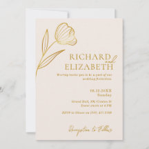 Blommigt Botanical Boho Minimal Bröllop