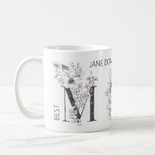 Blommigt Botanical MAMMA Monogram Anpassningsbar T Kaffemugg