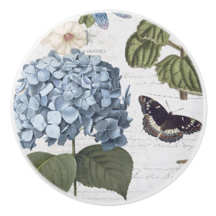 Blommigt Botanisk Butterfly Vintage Elfenbenskuste Knopp