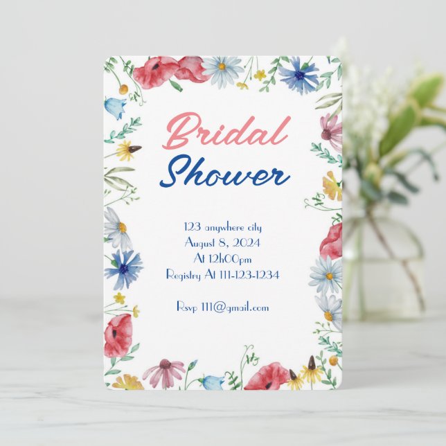 BLOMMIGT BOTANISK MÖHIPPA INBJUDNINGAR (Stående Fram)