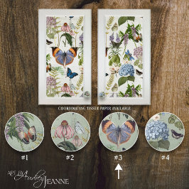 Blommigt Botanisk Vintage för fjäril Cottage Sage  Knopp