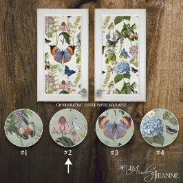 Blommigt Botaniskt Vintage Butterfly Cottage Sage  Knopp