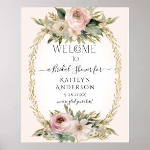 Blommigt Botaniskt vinter Ro Välkomsthälsande Möhi Poster