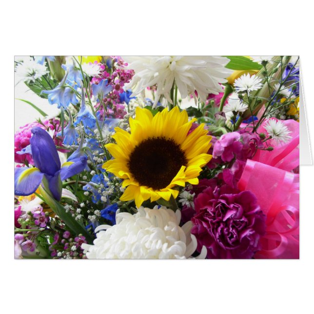 Blommigt bouquet 2 OBS kort (Framsidan Horizontal)