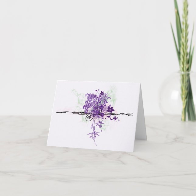 Blommigt Bouquet-Abstrakt - anteckningskort (Framsida)