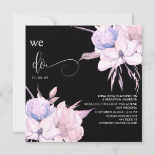 *~* Blommigt Bouquet AR15 QR OSA ROSA BRÖLLOP Inbjudningar