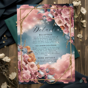 Blommigt Bouquet Bra Selection Luxury Bröllop Tilläggskort