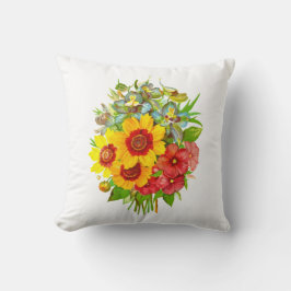 Blommigt Bouquet Dekorativ kudde